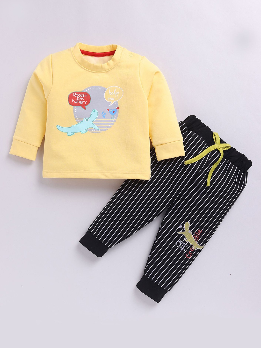 

BAESD Boys Printed Trousers, Yellow
