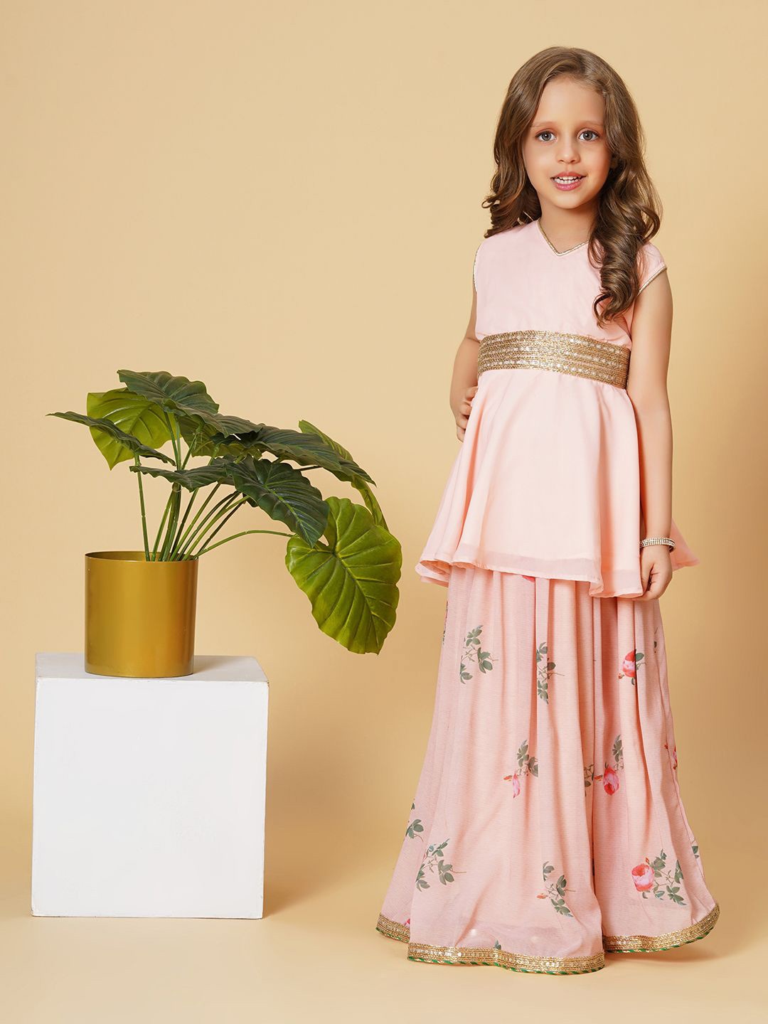 

CORD OF LOVE Girls Ready to Wear Lehenga &, Pink