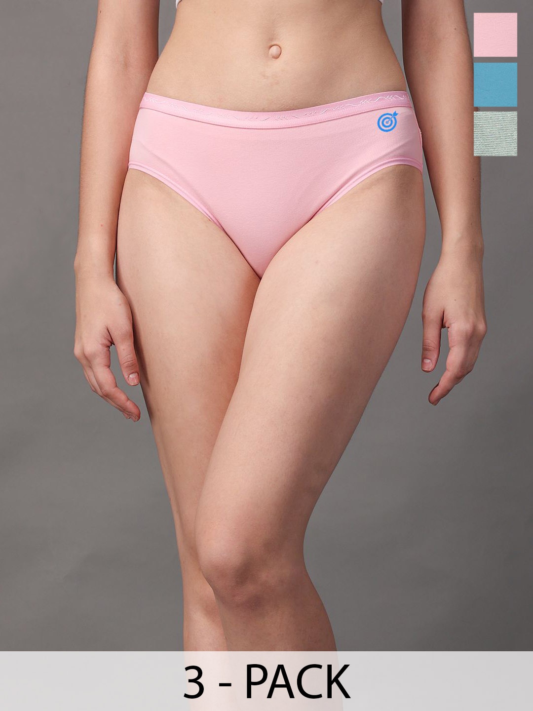 

Wearslim Women Pack Of 3 Seamless Soft & Comfortable Cotton Bikini Briefs, Pink