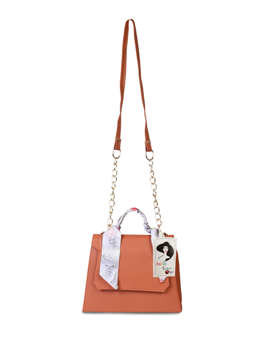 

DressBerry Textured PU Shopper Sling Bag with Fringed, Tan