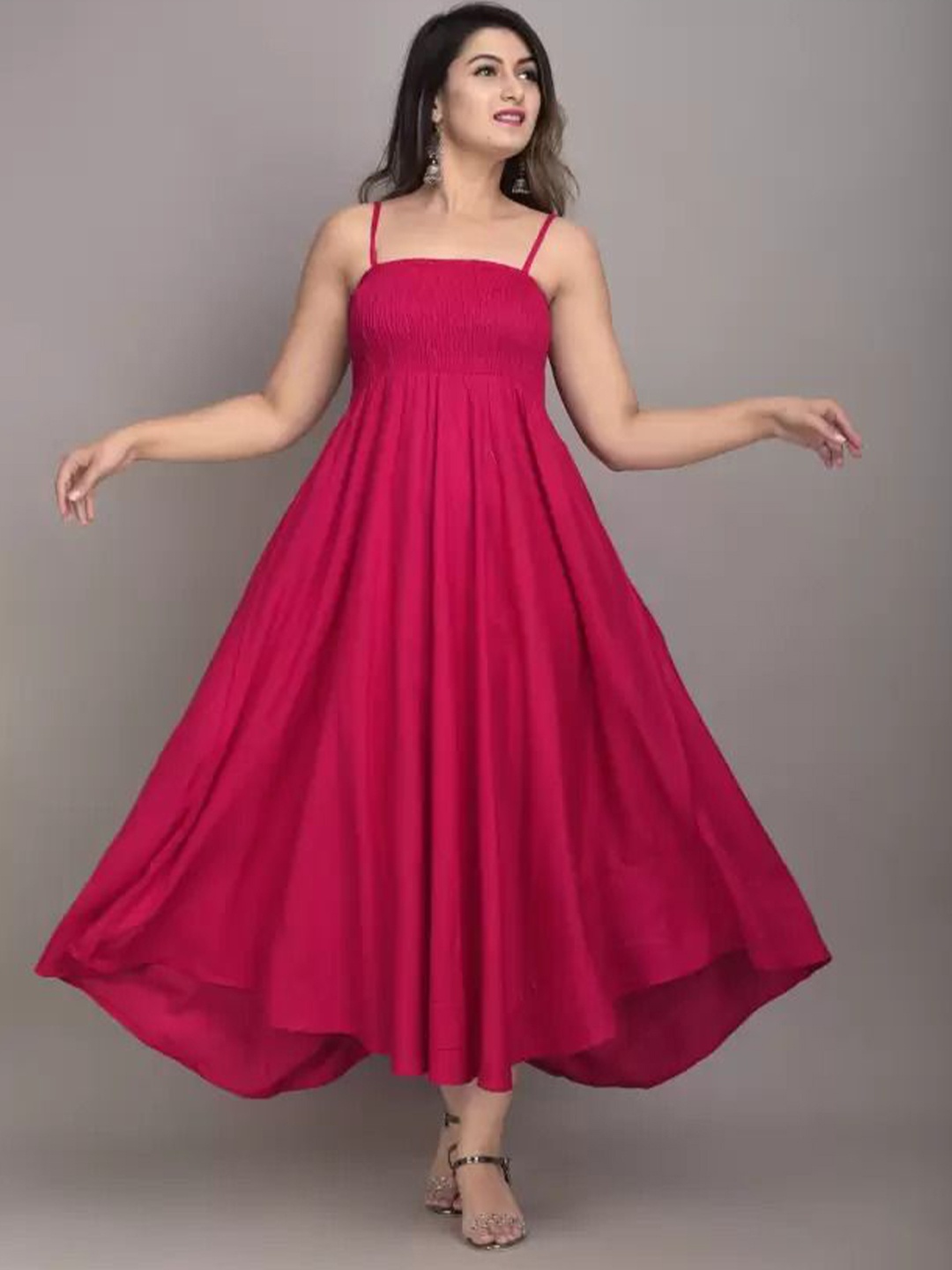 

Aarti Fashion Fit & Flare Maxi Dress, Pink