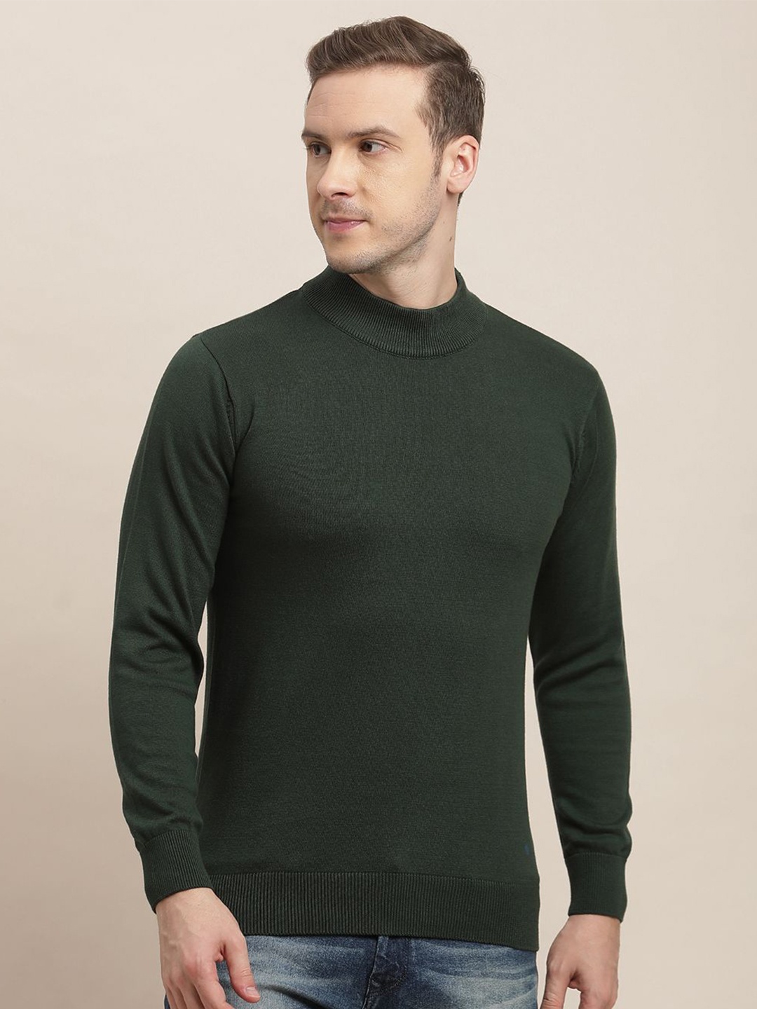

Turtle Men Cable Knit Pullover, Green