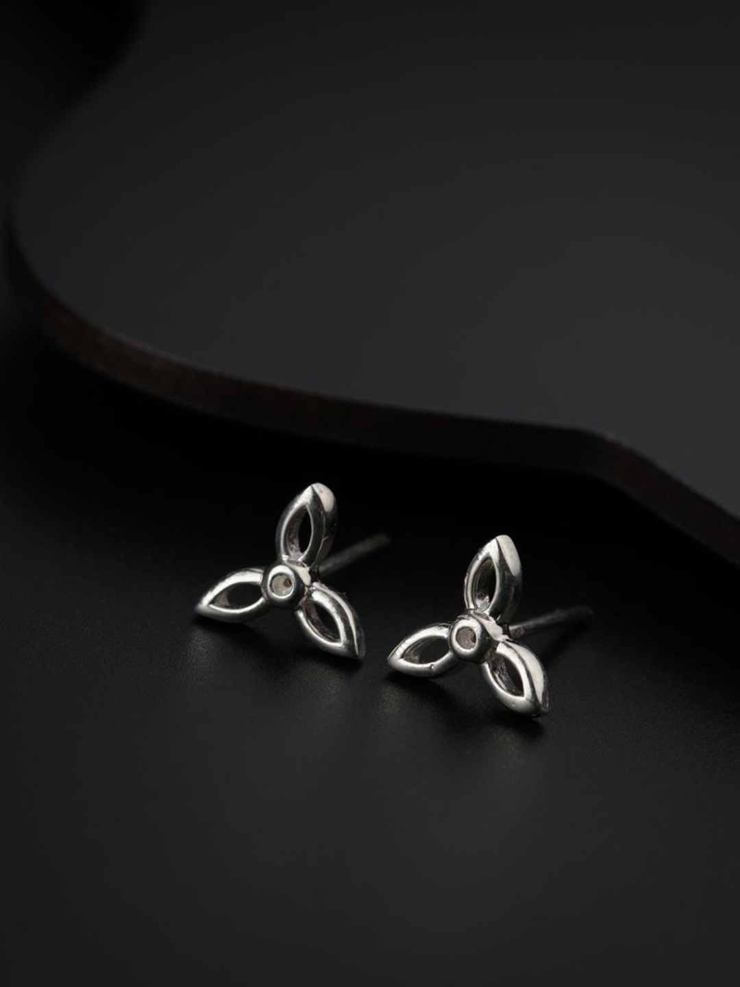 

House of Aadyaa Classic Studs Earrings, Silver