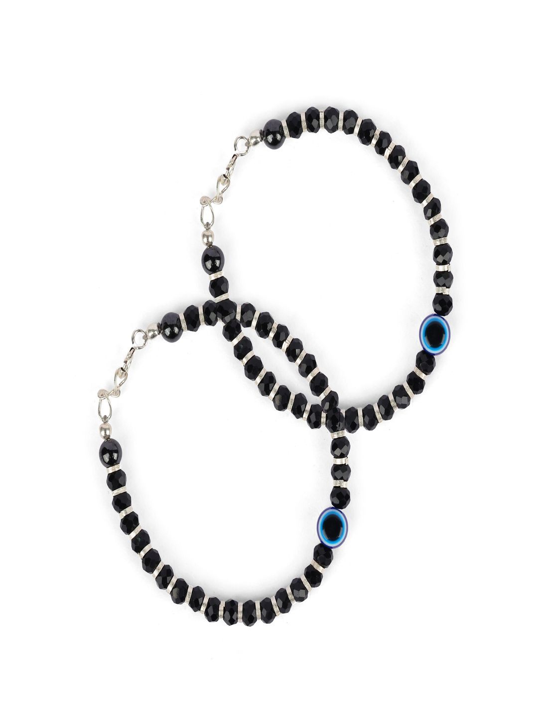 

Paavni Unisex Kids 2 Sterling Silver Handcrafted Silver-Plated Wraparound Bracelet