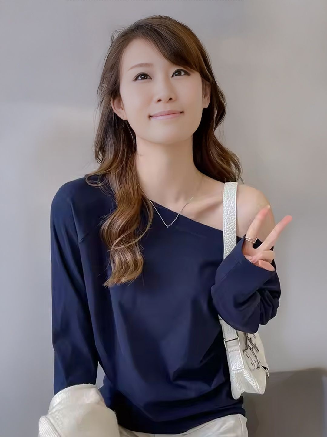 

StyleCast Embellished One Shoulder Top, Navy blue