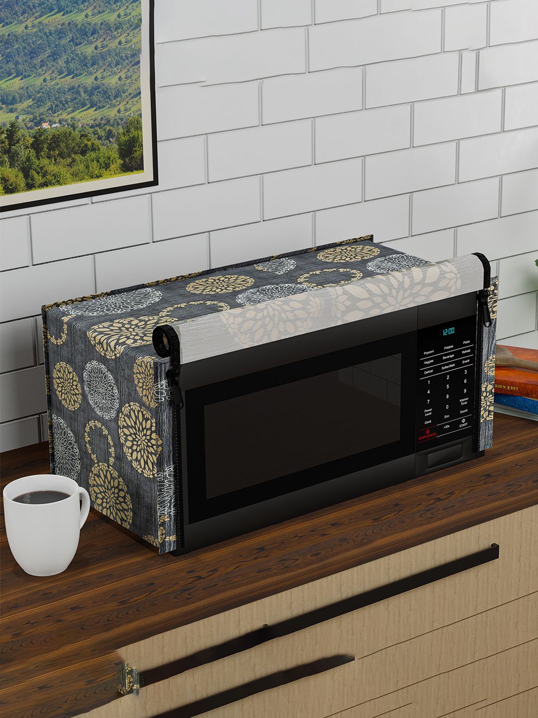

Kuber Industries Black & White Printed Appliancecovers