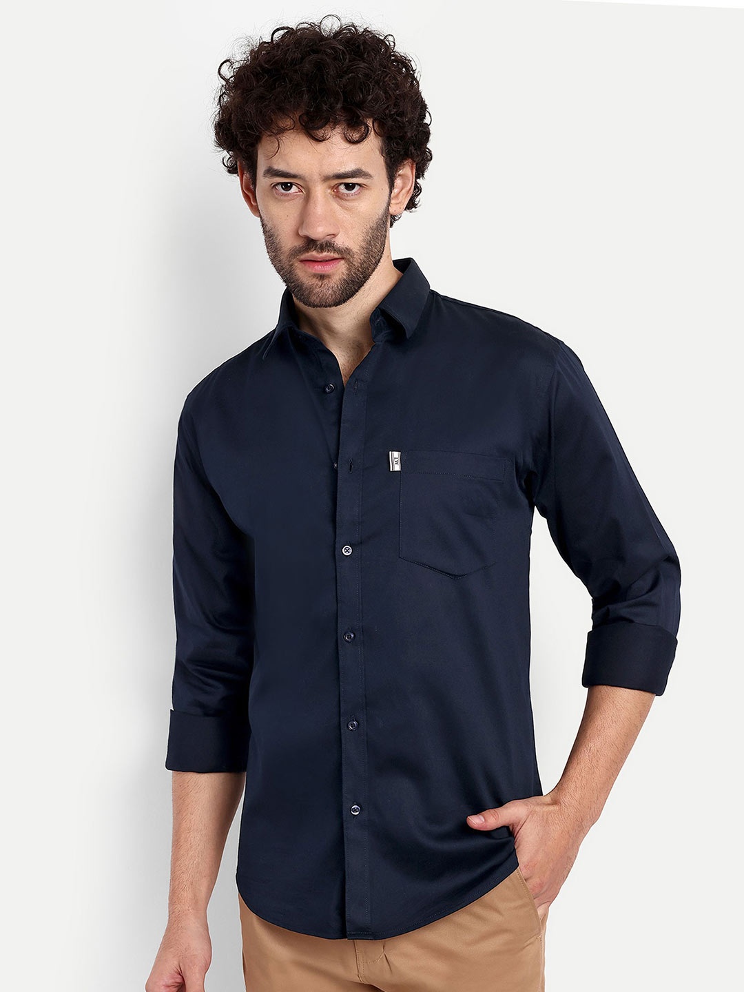 

Lewogle Men Opaque Casual Shirt, Blue