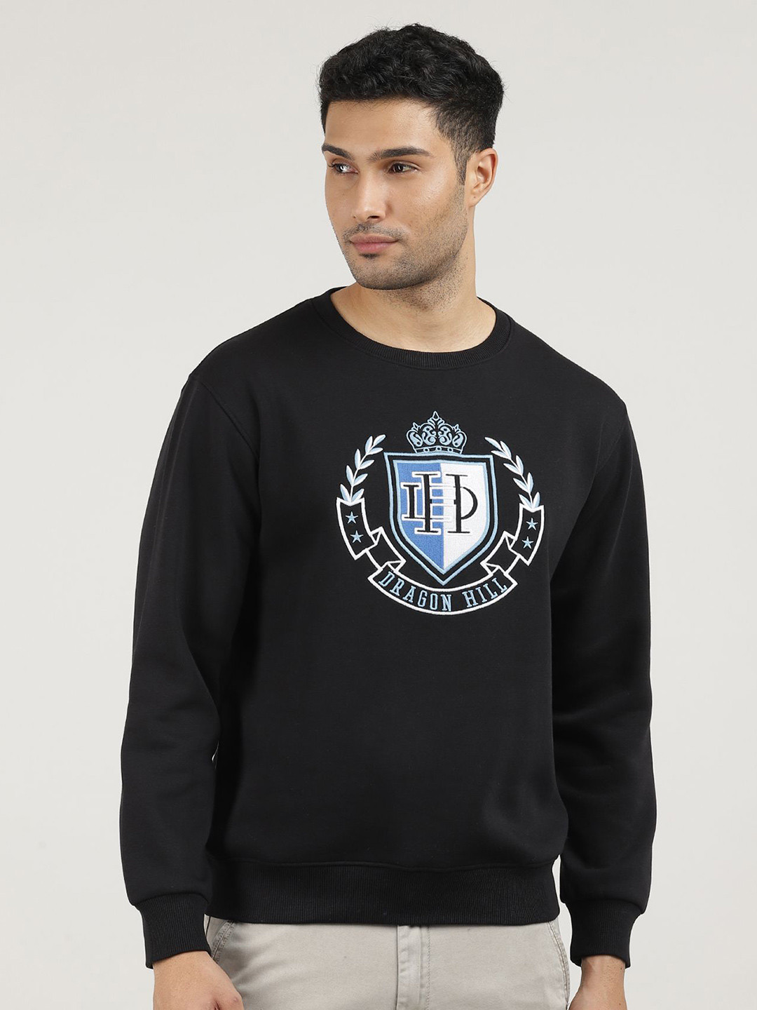 

DRAGON HILL Men Printed Sweatshirt, Black
