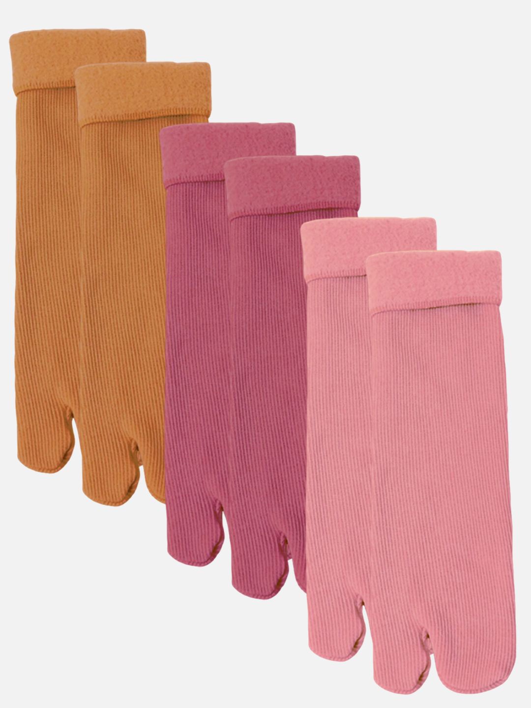 

FIMS Women Pack Of 3 Striped Calf Length Socks, Pink