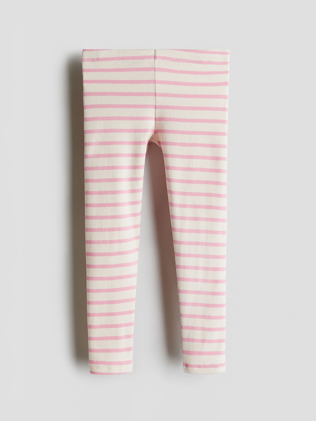 

H&M Girls Ribbed Jersey Leggings, Pink