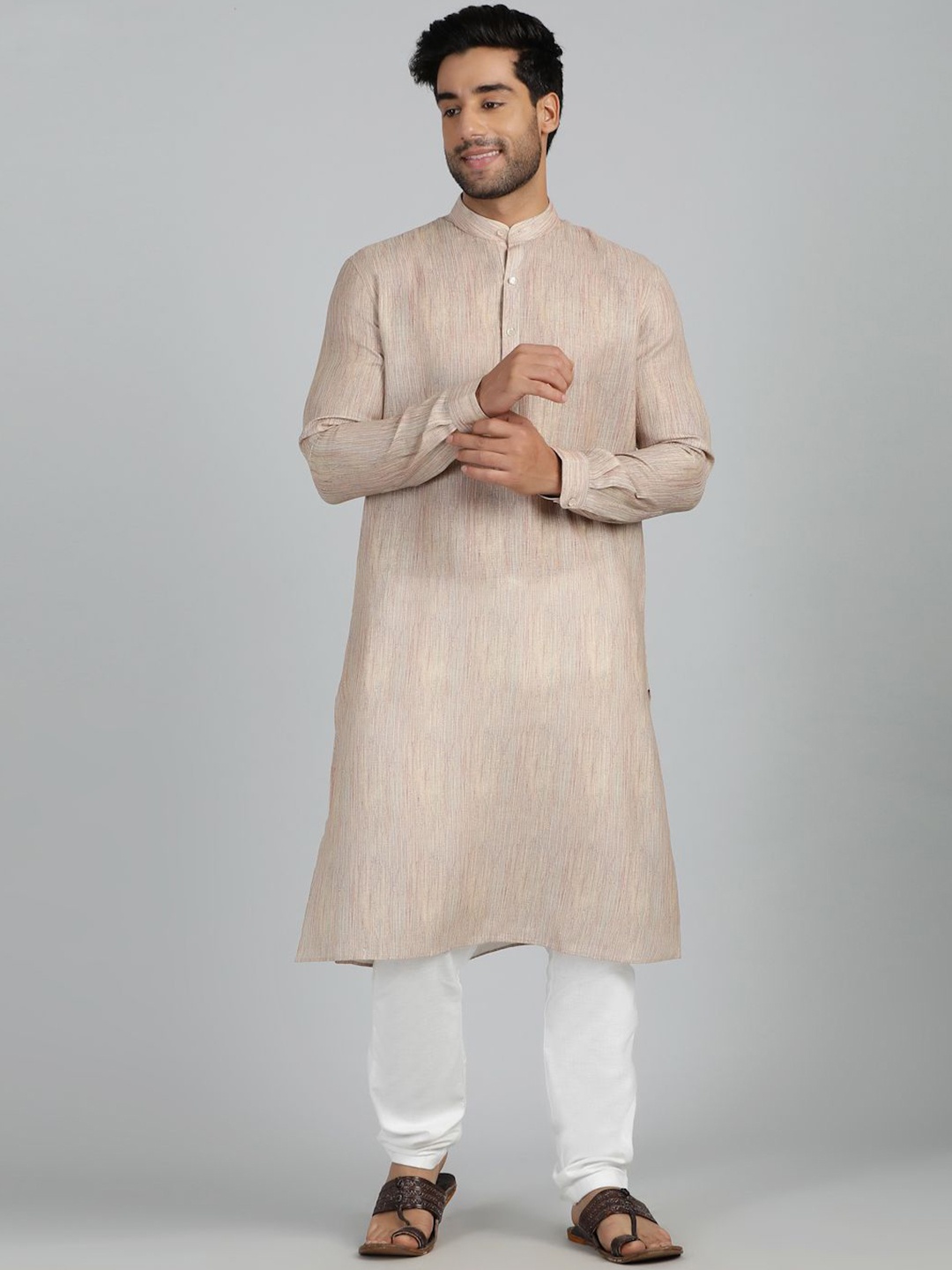 

Modi Kurta Men Printed Kurtas, Cream