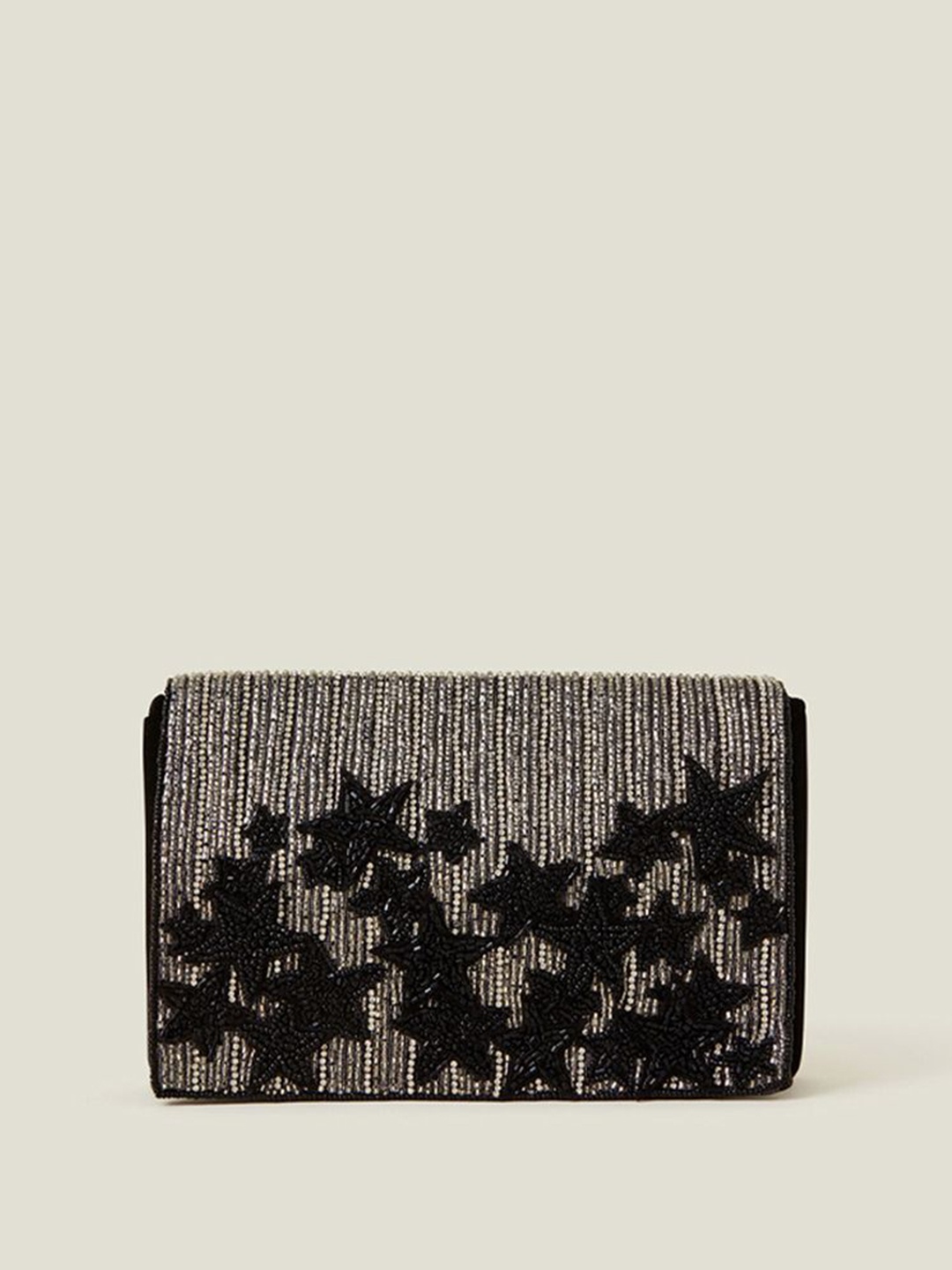 

Accessorize Embroidered Purse Clutch, Silver