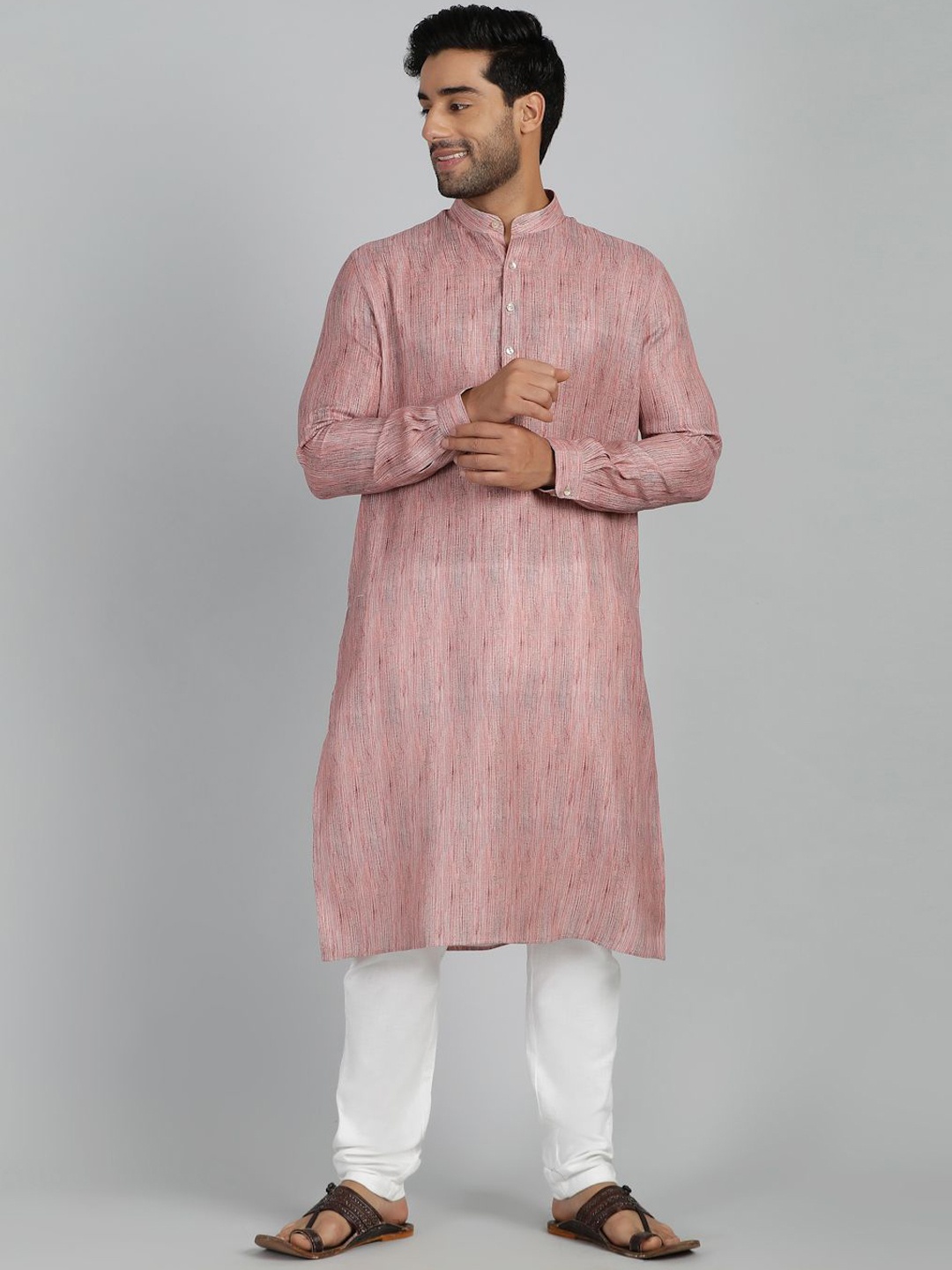 

Modi Kurta Men Printed Kurtas, Pink