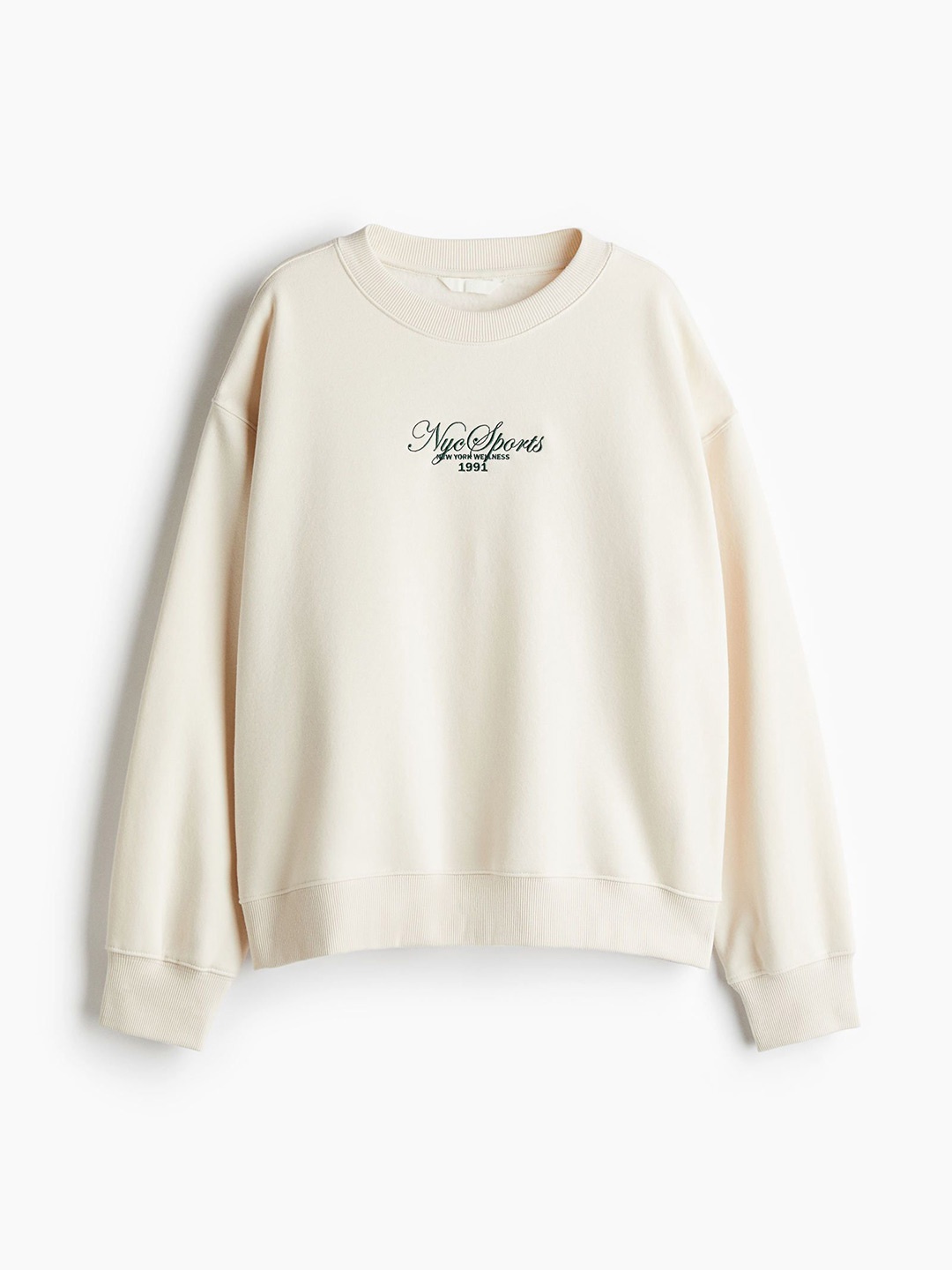 

H&M Text-Motif Sweatshirt, White