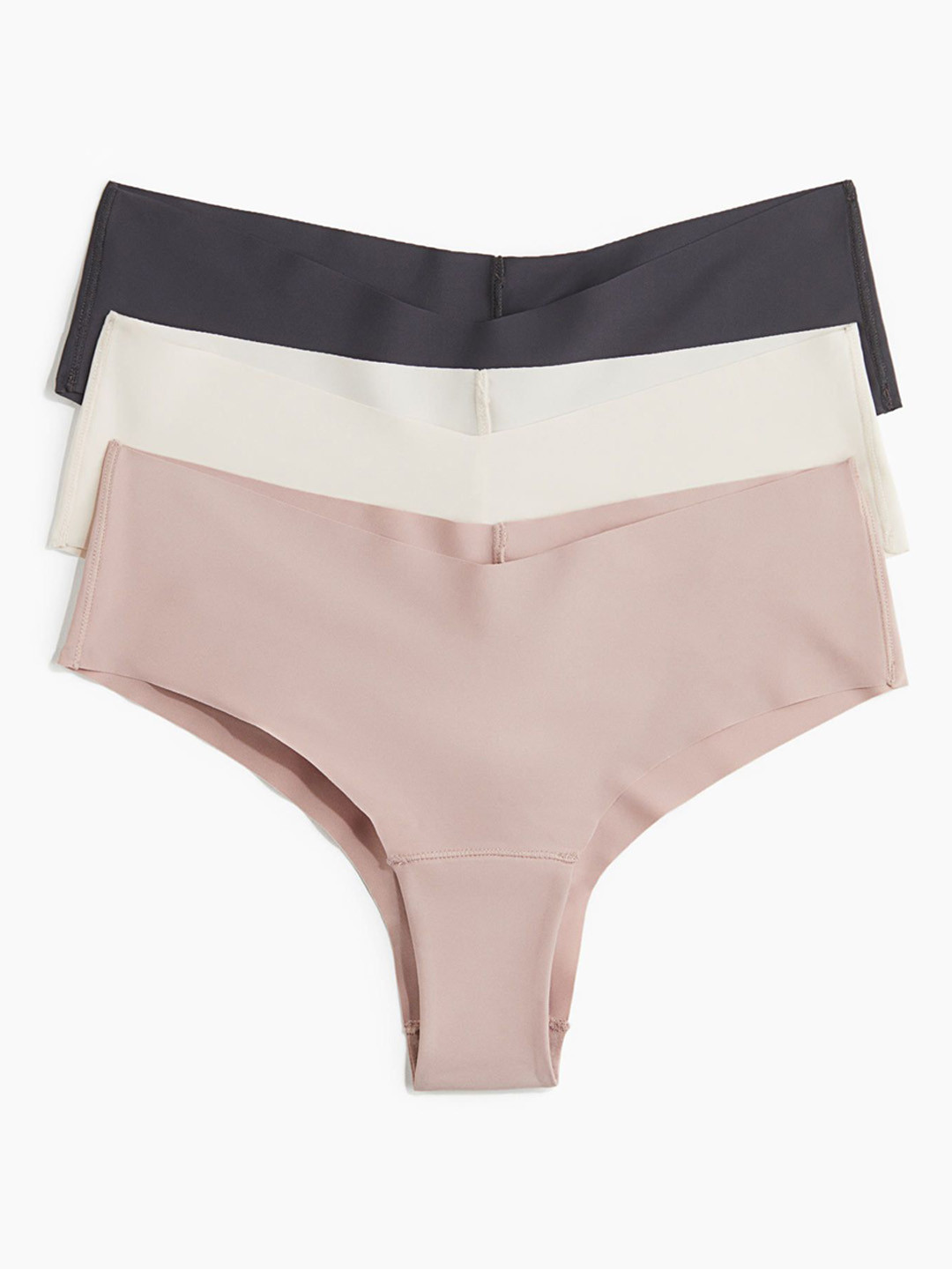 

H&M 3-Pack Invisible Hipster Briefs, Pink