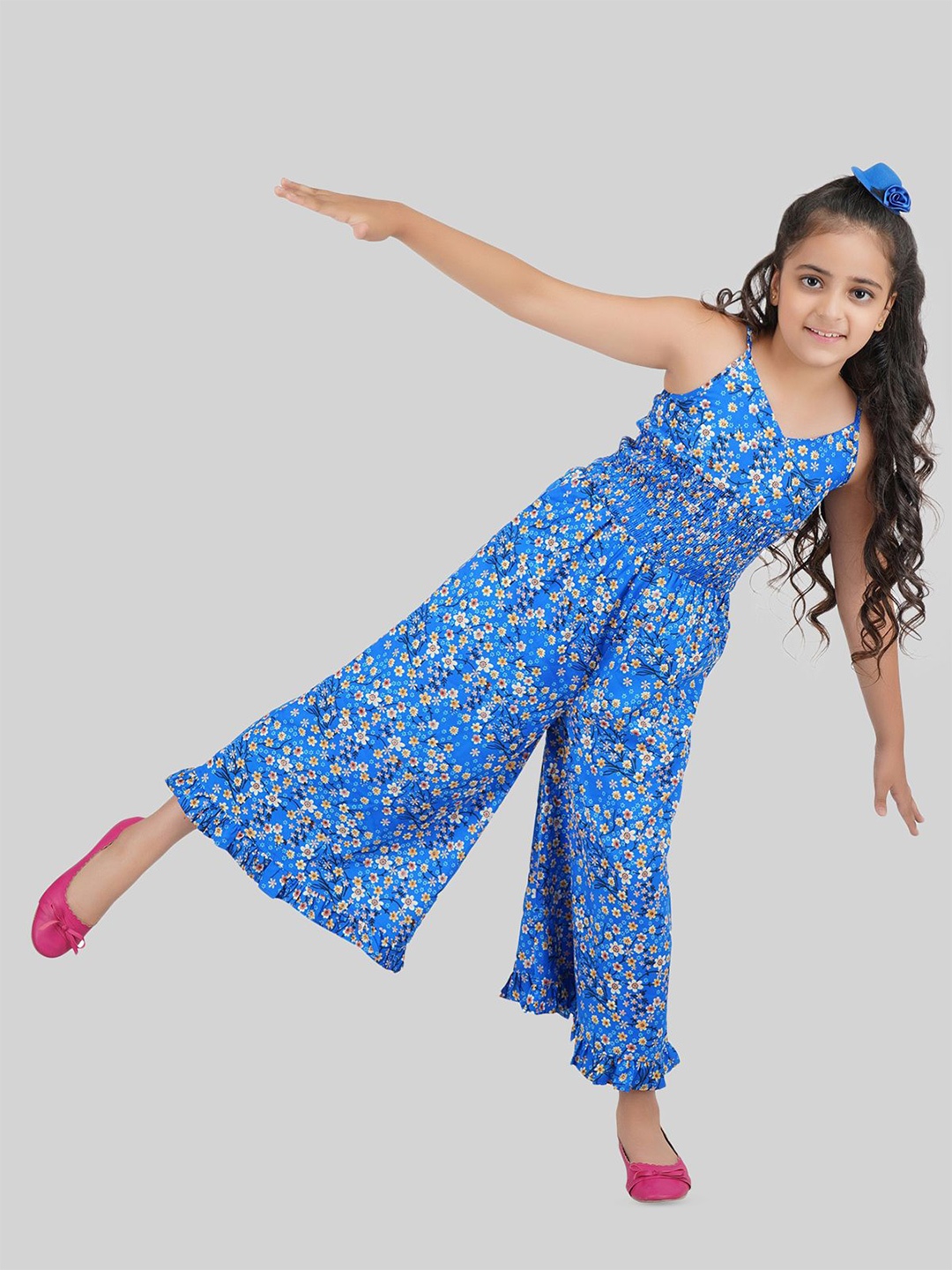 

BEING NAUGHTY Girls Printed Culotte Jumpsuit, Blue