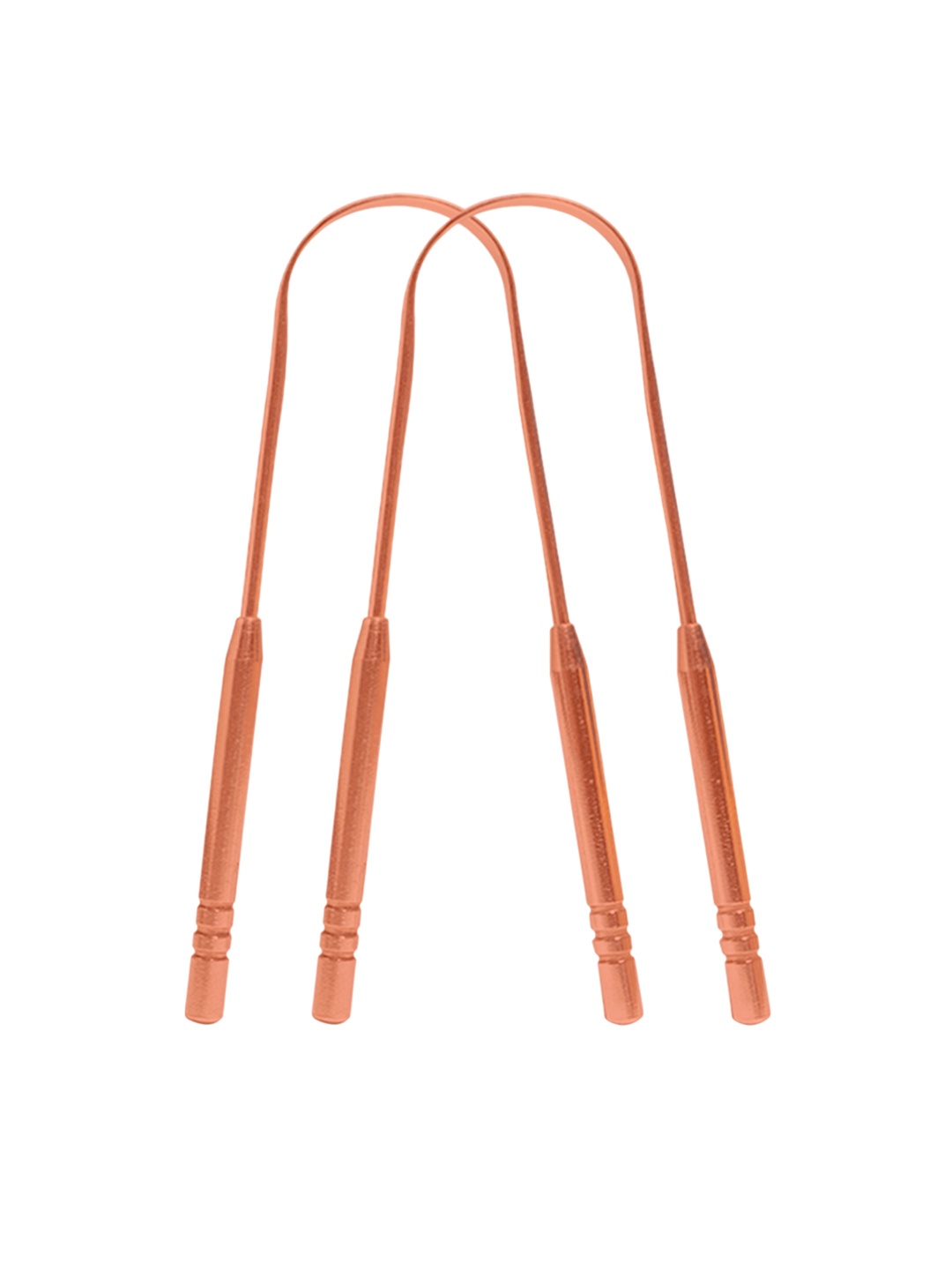 

Nurpi Set Of 2 Copper Long Handle Tongue Cleaner, Silver