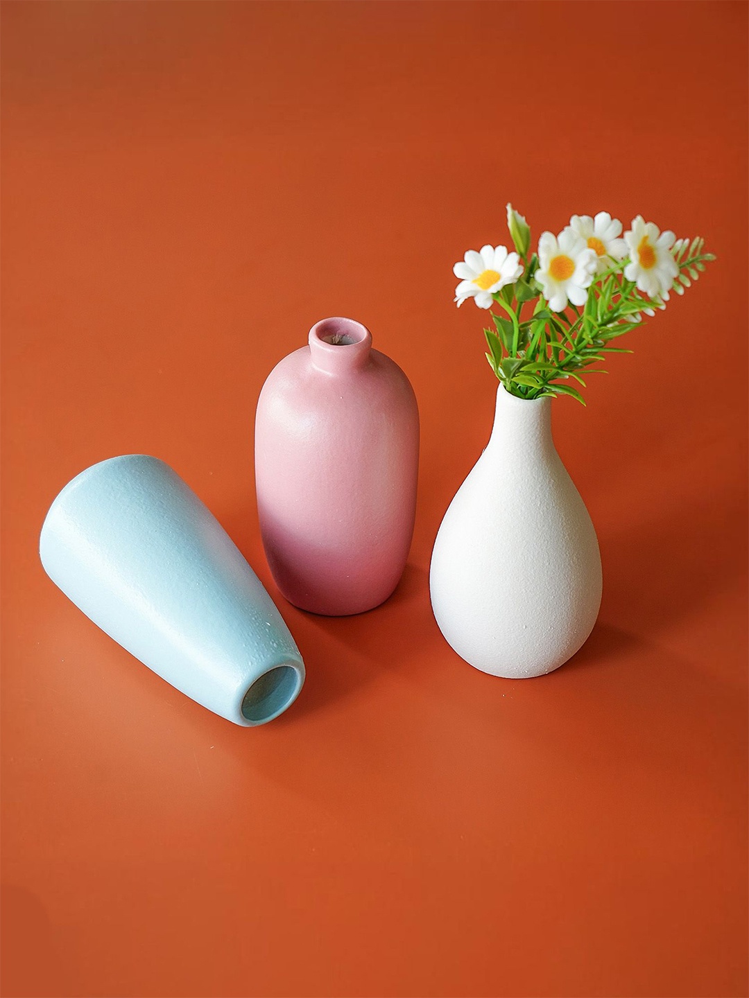 

Ekhasa 3-Pcs Mini Ceramic Bud Vase, Pink