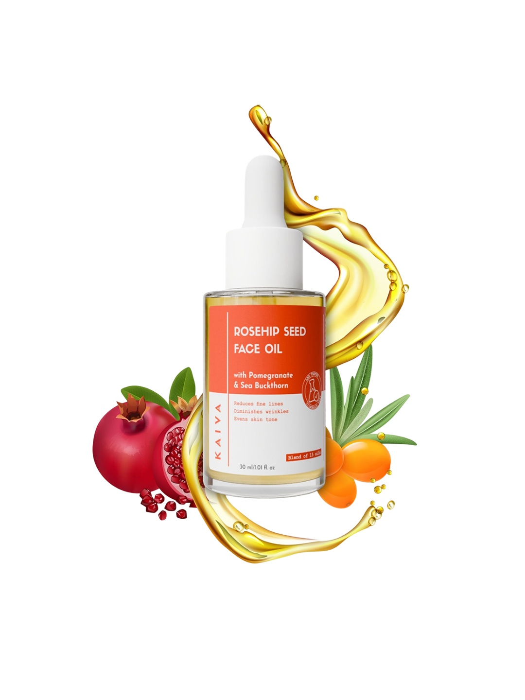 

KAIVA Rosehip Seed Face Oil- 30 ml, Yellow