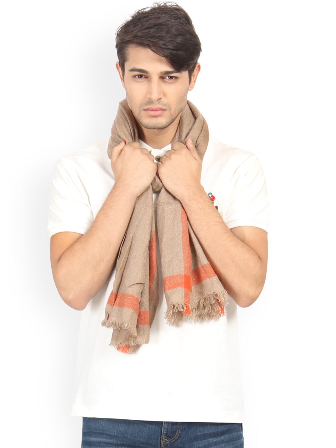 

FabSeasons Unisex Solid Acrylic Mufflers, Brown