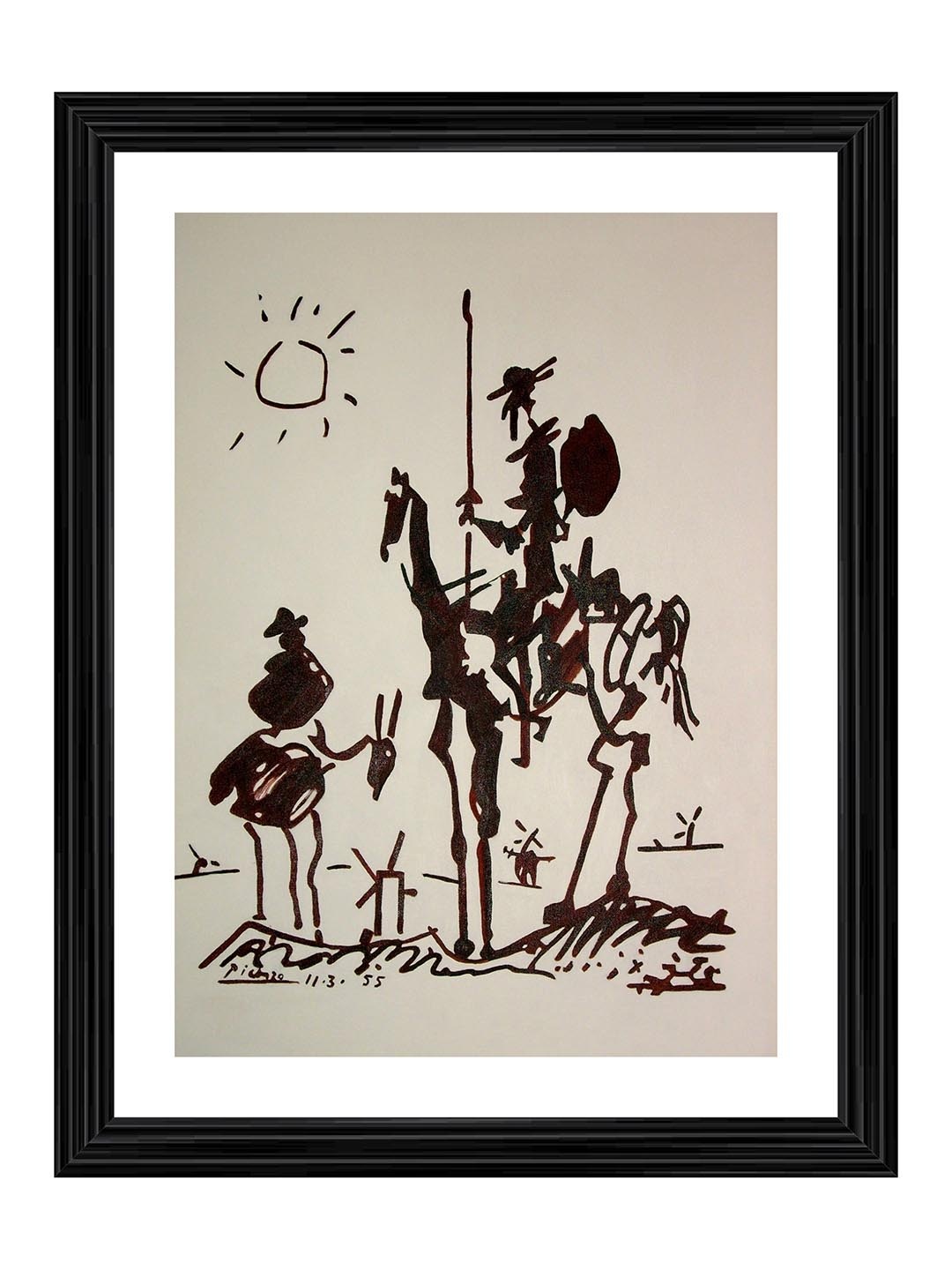 

Adventures India Black & Grey Wooden Wall Painting