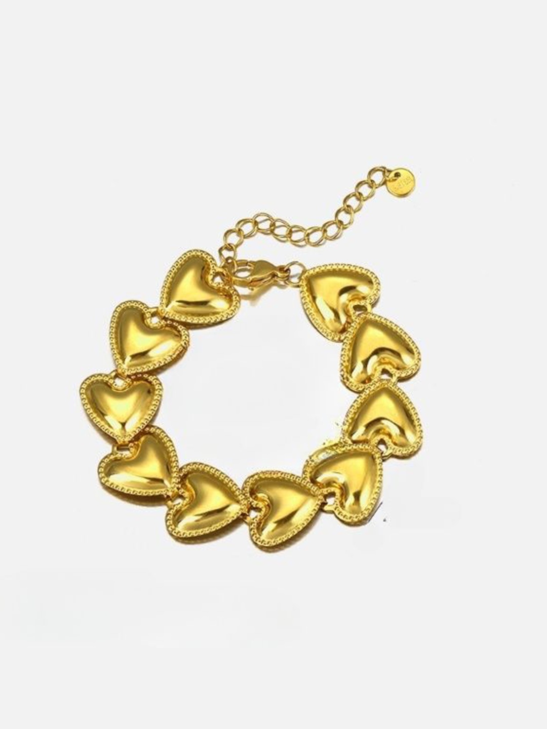 

Just Lil Things Gold-Plated Stainless Steel Heart Shaped Wraparound Bracelet
