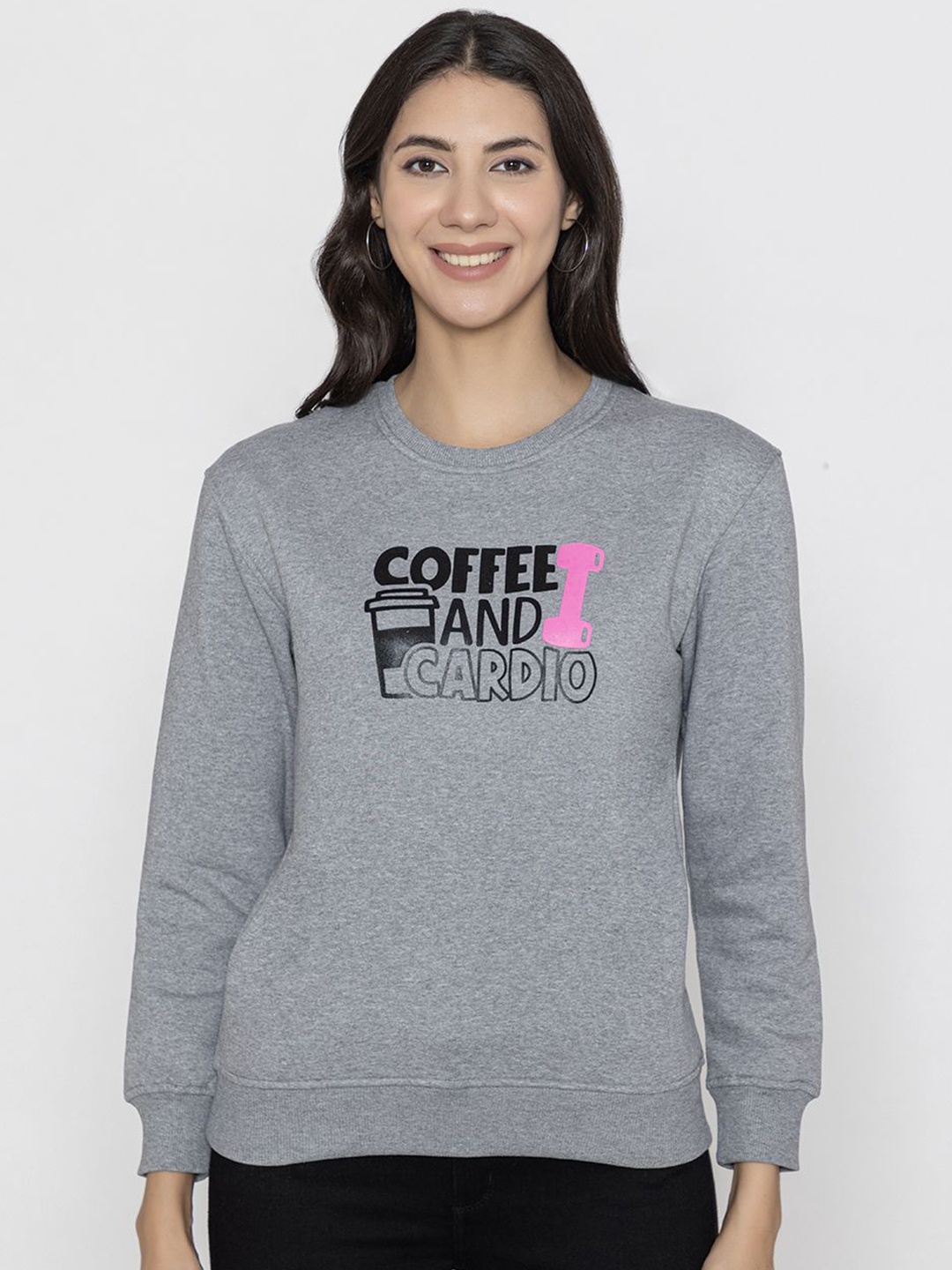 

Bonjour Women Sweatshirt, Grey