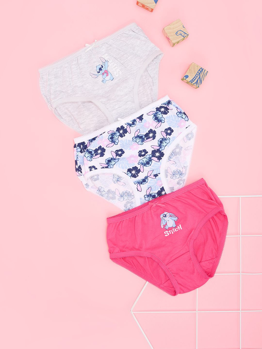 

Pantaloons Junior Girls 3-Pcs Assorted Printed Leak-Proof Mid-Rise Briefs, Peach