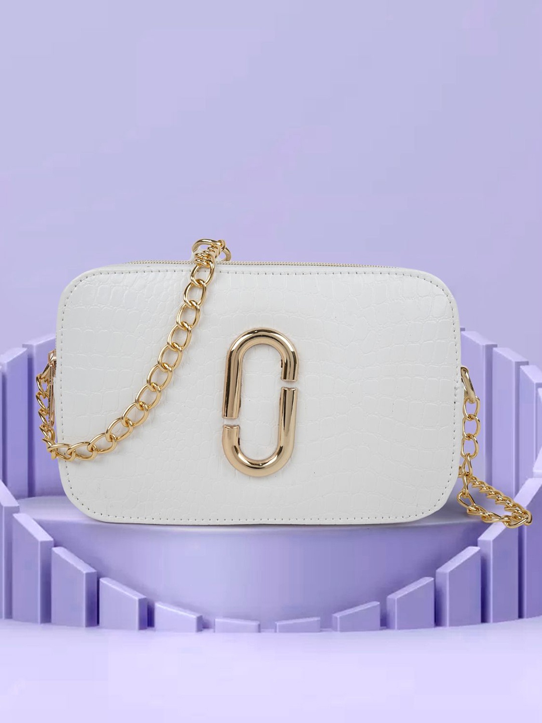 

SPOTIC Shopper Sling Bag with Fringed, White