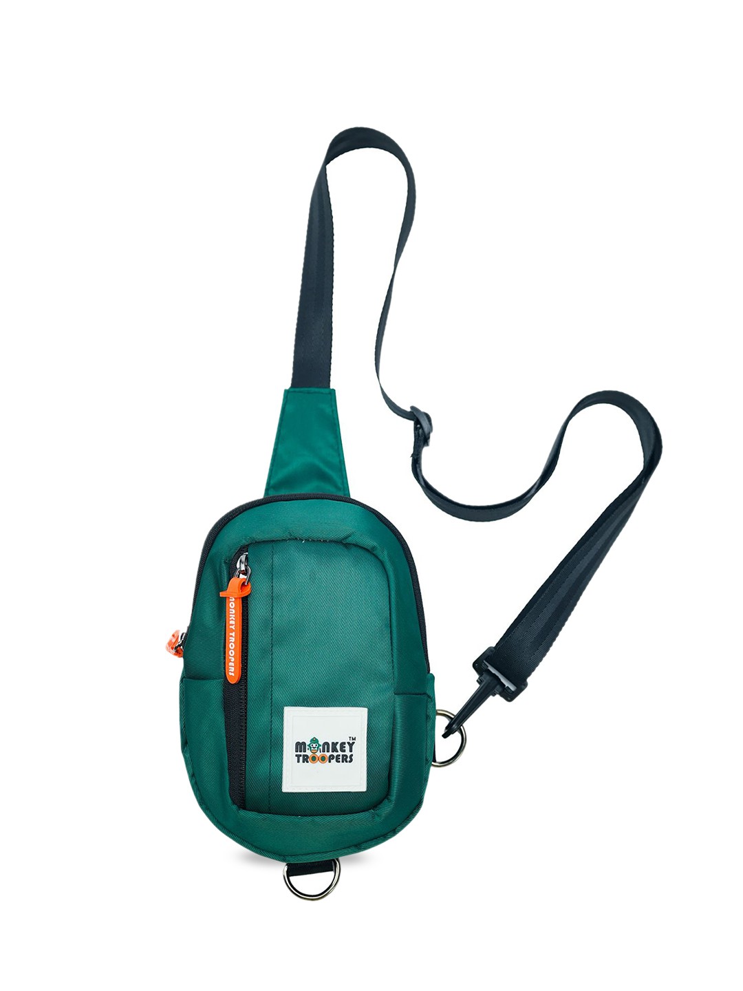 

MONKEY TROOPERS Crossbody Applique Sling Bag, Green