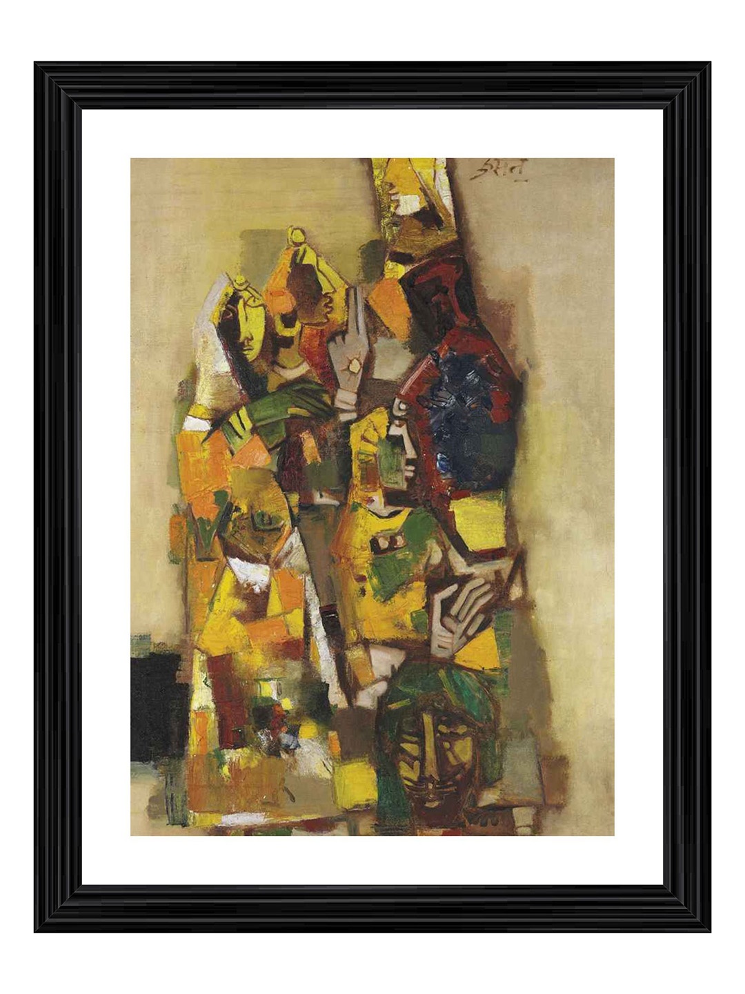 

Adventures India Black & White Wooden Painting Wall Art