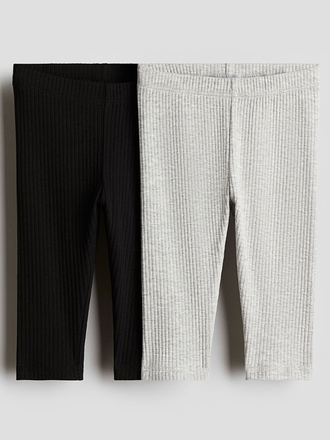 

H&M Girls 2-Pack Leggings, Grey