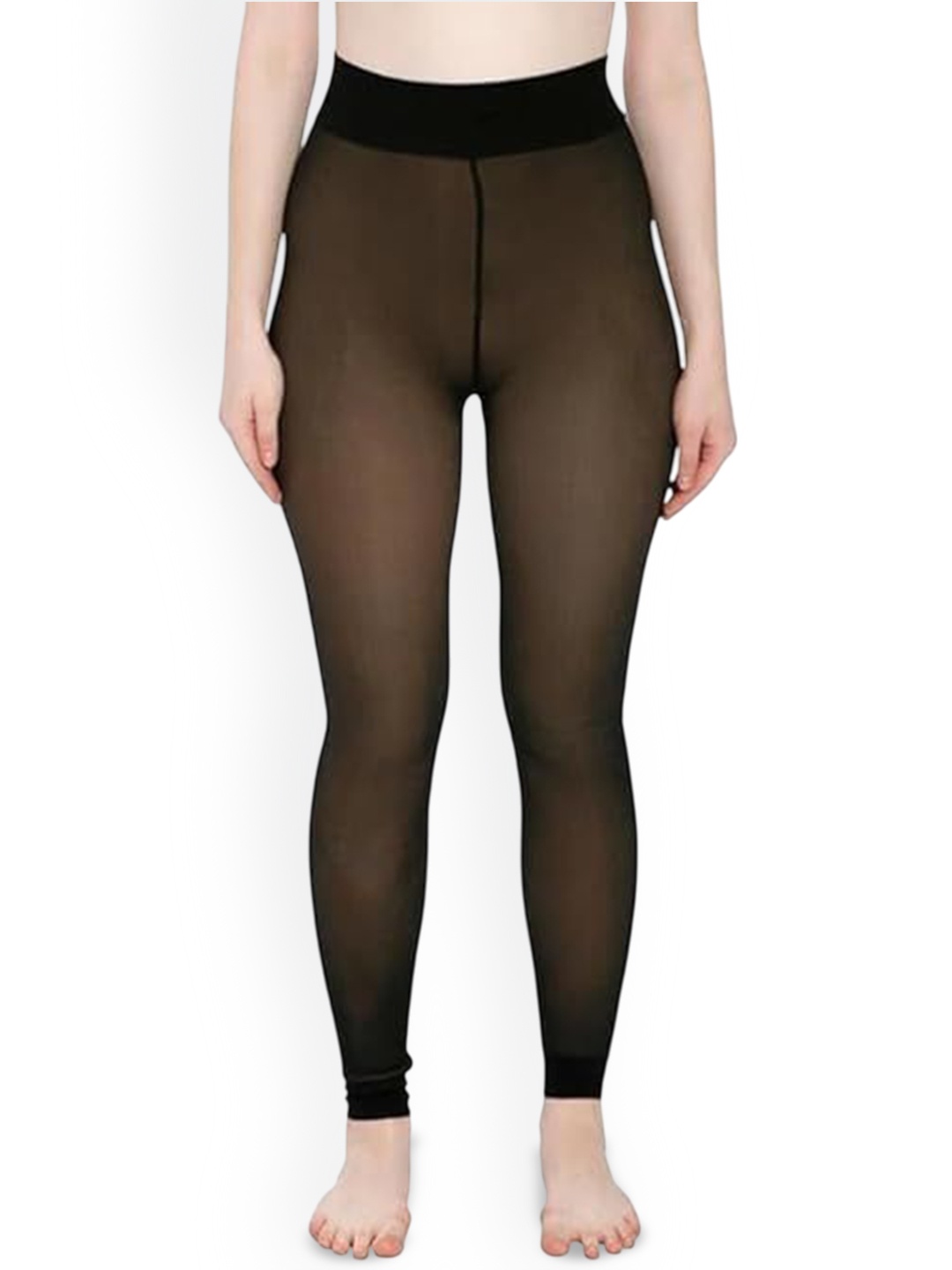 

BRACHY Girls Ankle-Length Pantyhose Stockings, Black