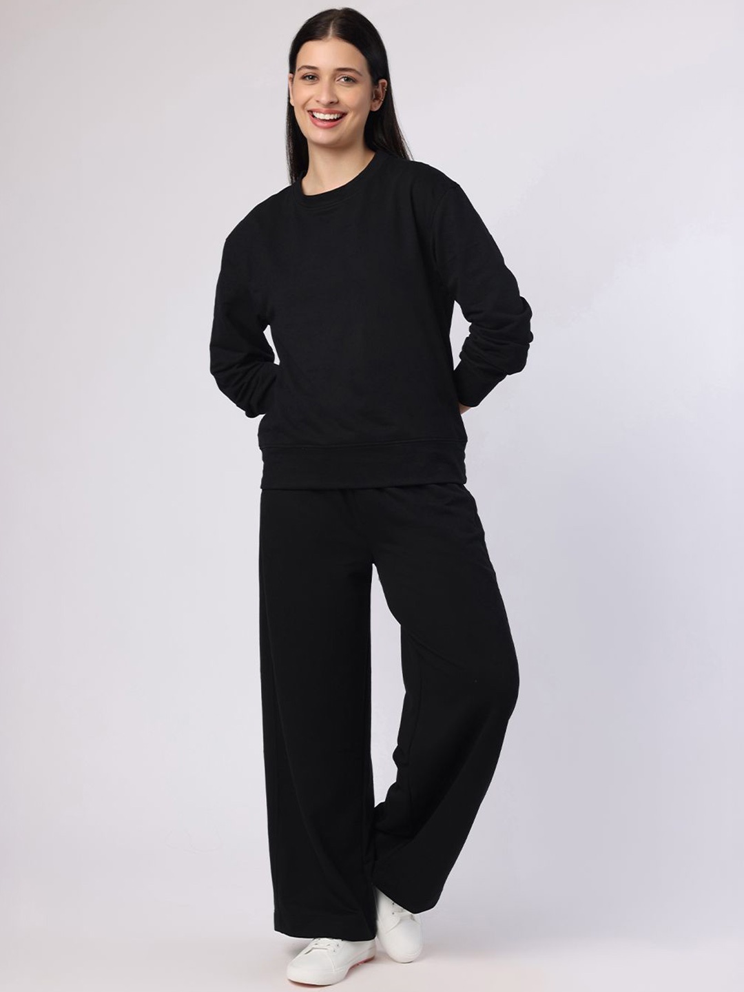 

BLANC9 Round Neck Sweatshirt & Trouser Co-Ords, Black