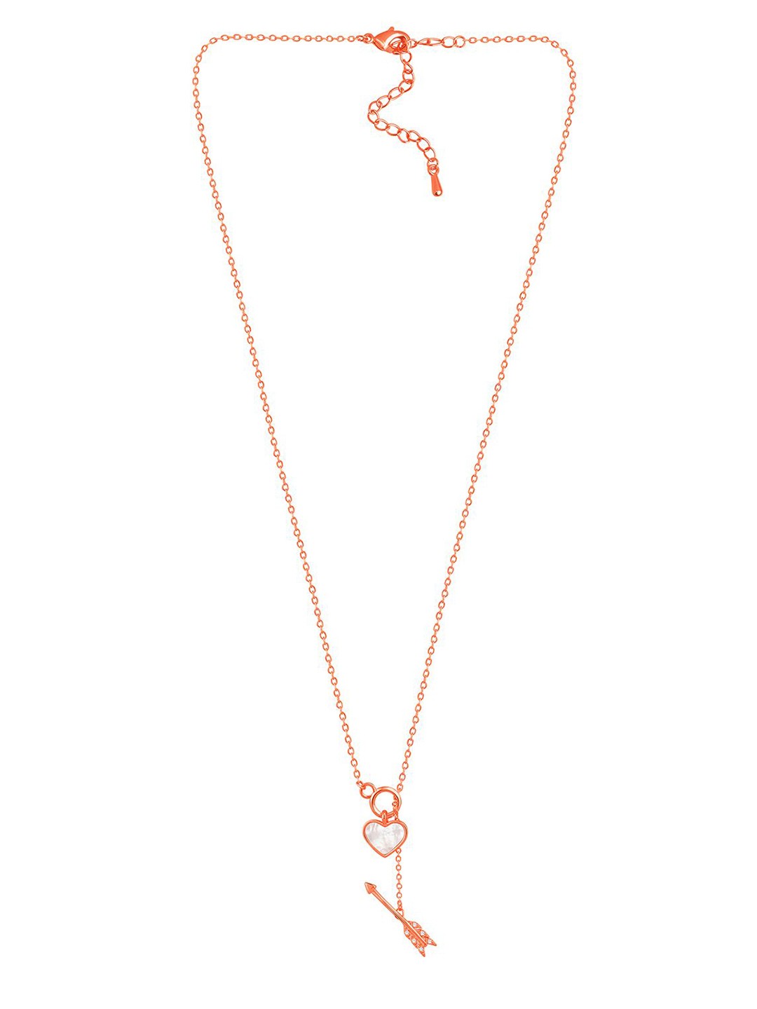 

Peora Rose Gold-Plated Cubic Zirconia Studded Necklace