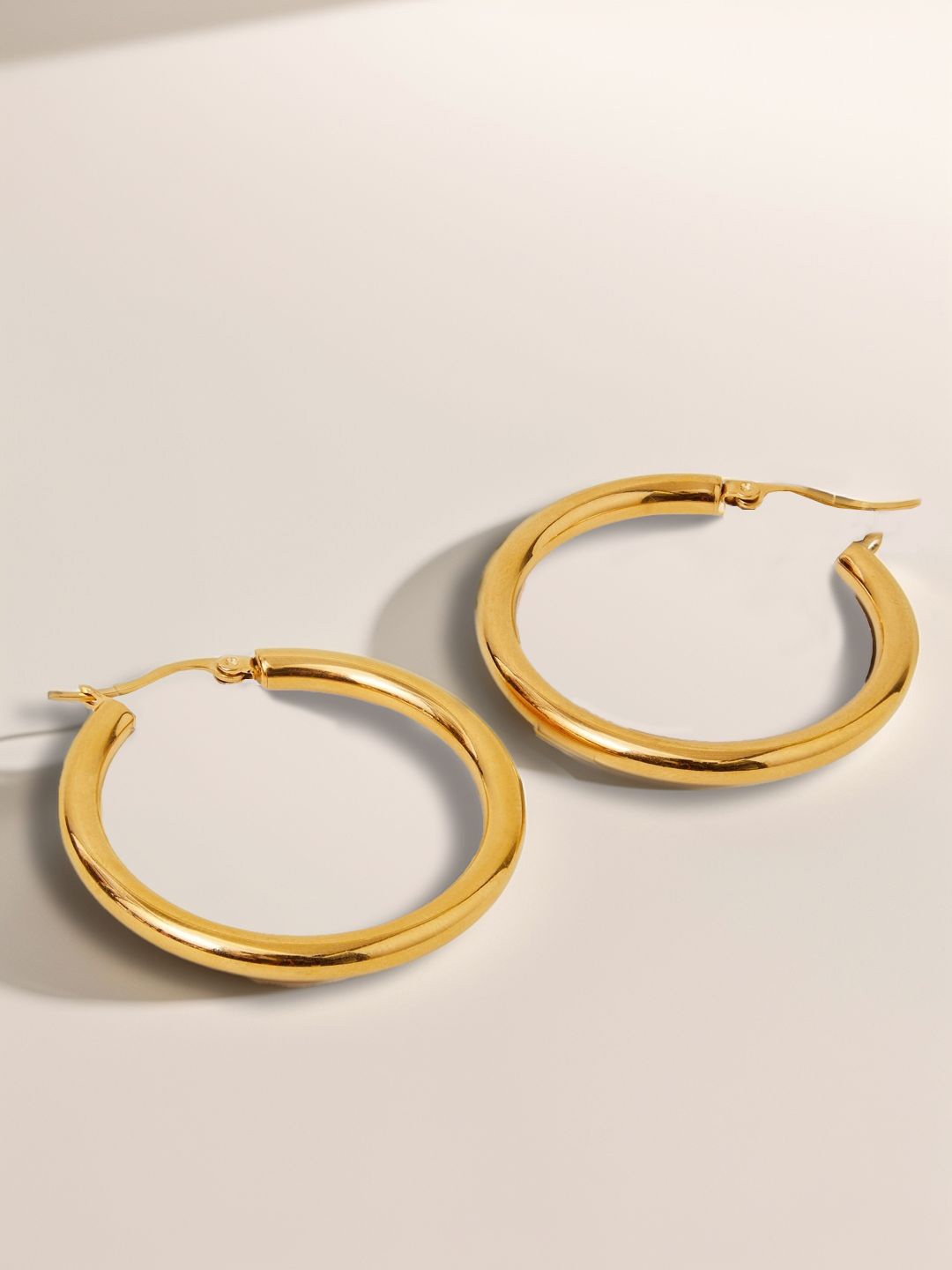 

Accessorize Stainless Steel Circular Hoop Earrings, Gold