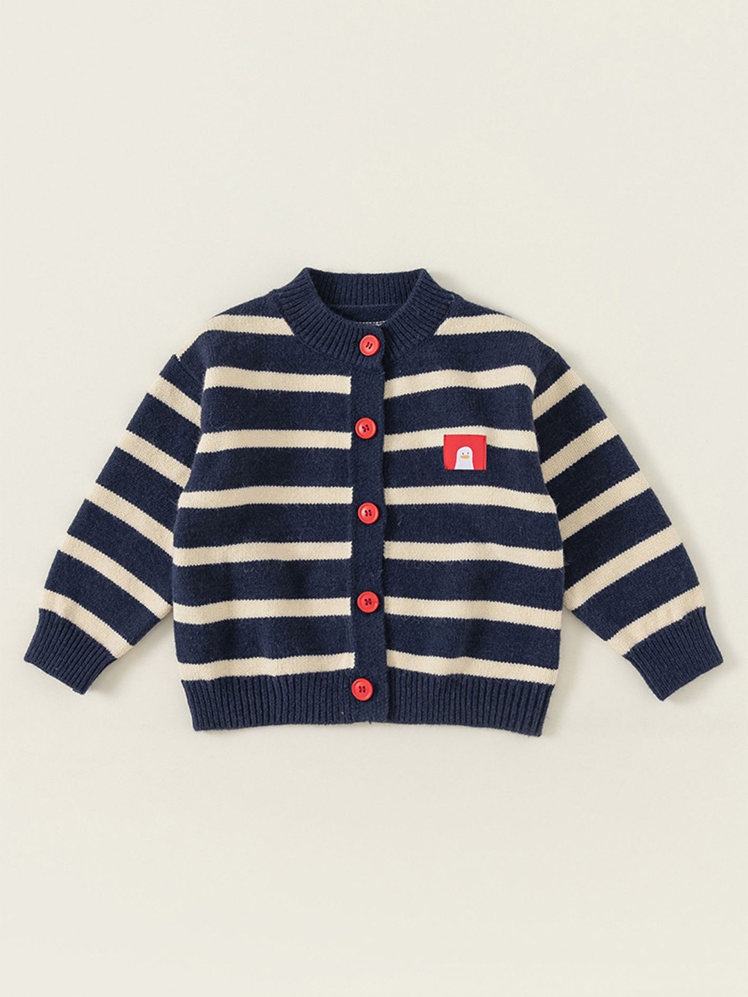 

LULU & SKY Unisex Kids Striped Cardigan, Navy blue