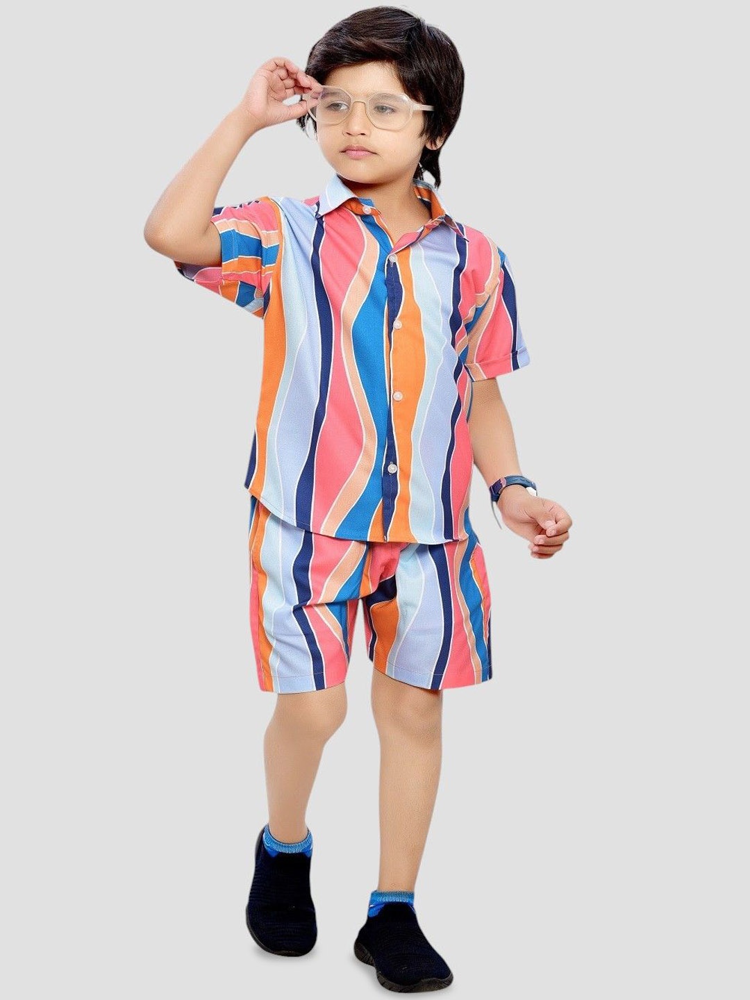

BAESD Boys Printed Pure Cotton Clothing Set, Pink