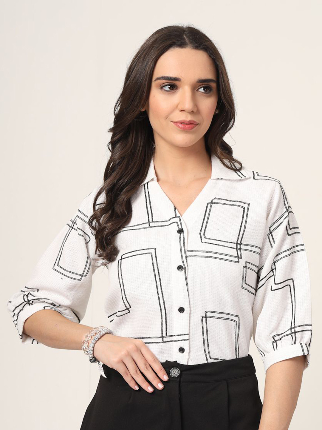 

Style Quotient Women Relaxed Opaque Casual Shirt, White