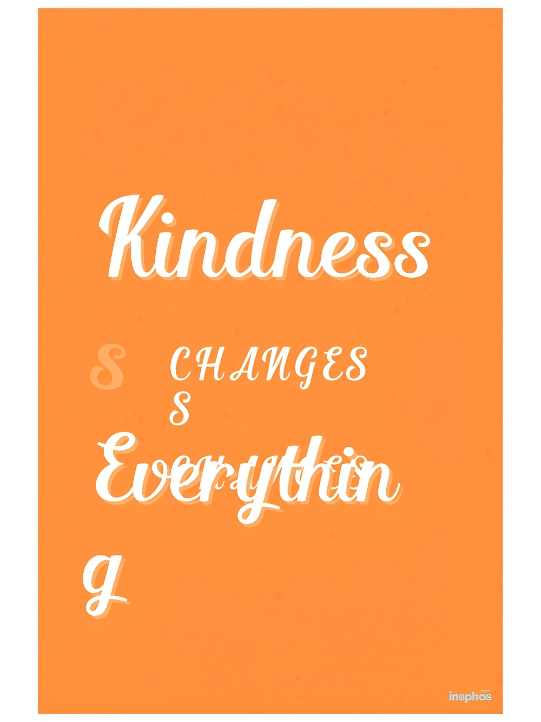 

Inephos Orange & White Printed Wall Posters