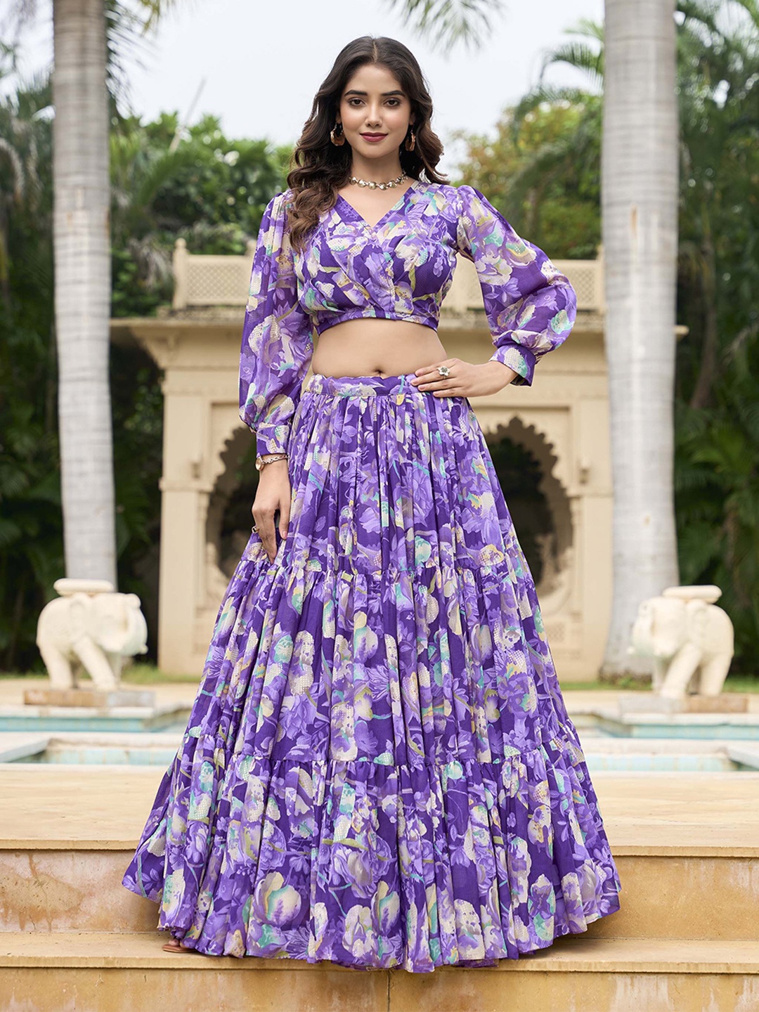 

LOOKNBOOK ART Ready to Wear Lehenga &, Purple