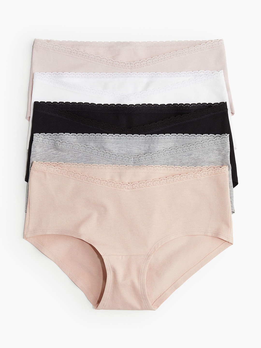 

H&M MAMA 5-Pack Hipster Briefs, Beige