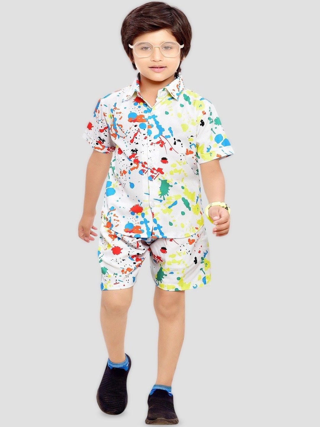 

BAESD Boys Printed Pure Cotton Clothing Set, White