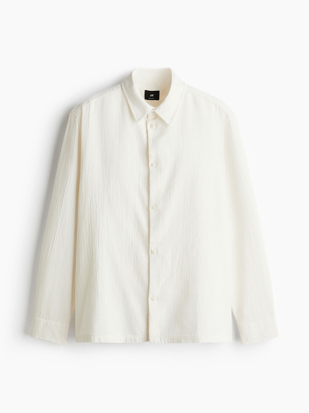 

H&M Regular Fit Muslin Shirt, White