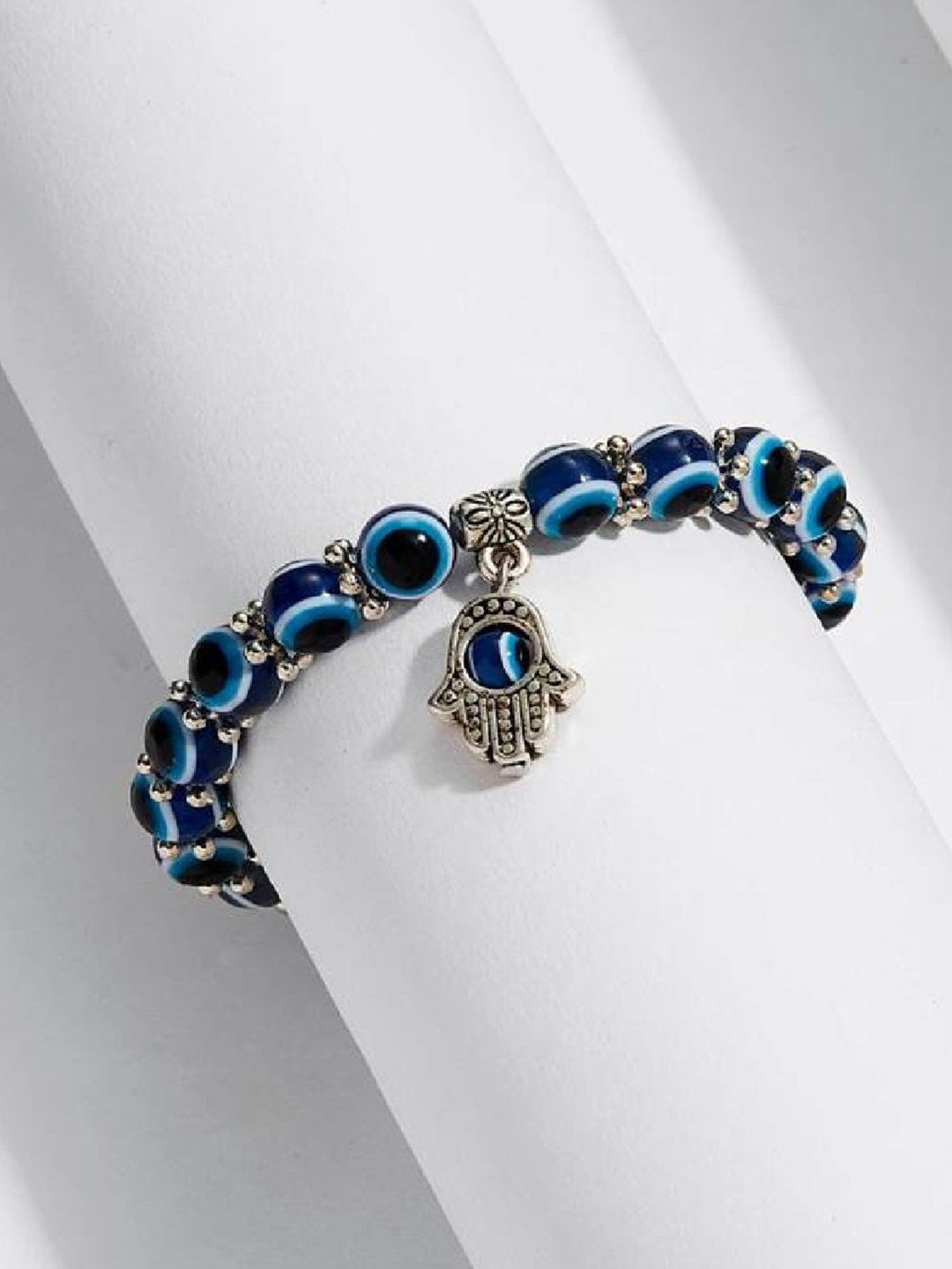 

RUHI COLLECTION Unisex Enamelled Charm Bracelet, Silver