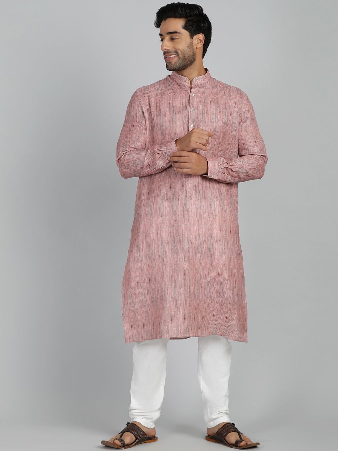 

Modi Kurta Men Printed Kurtas, Pink