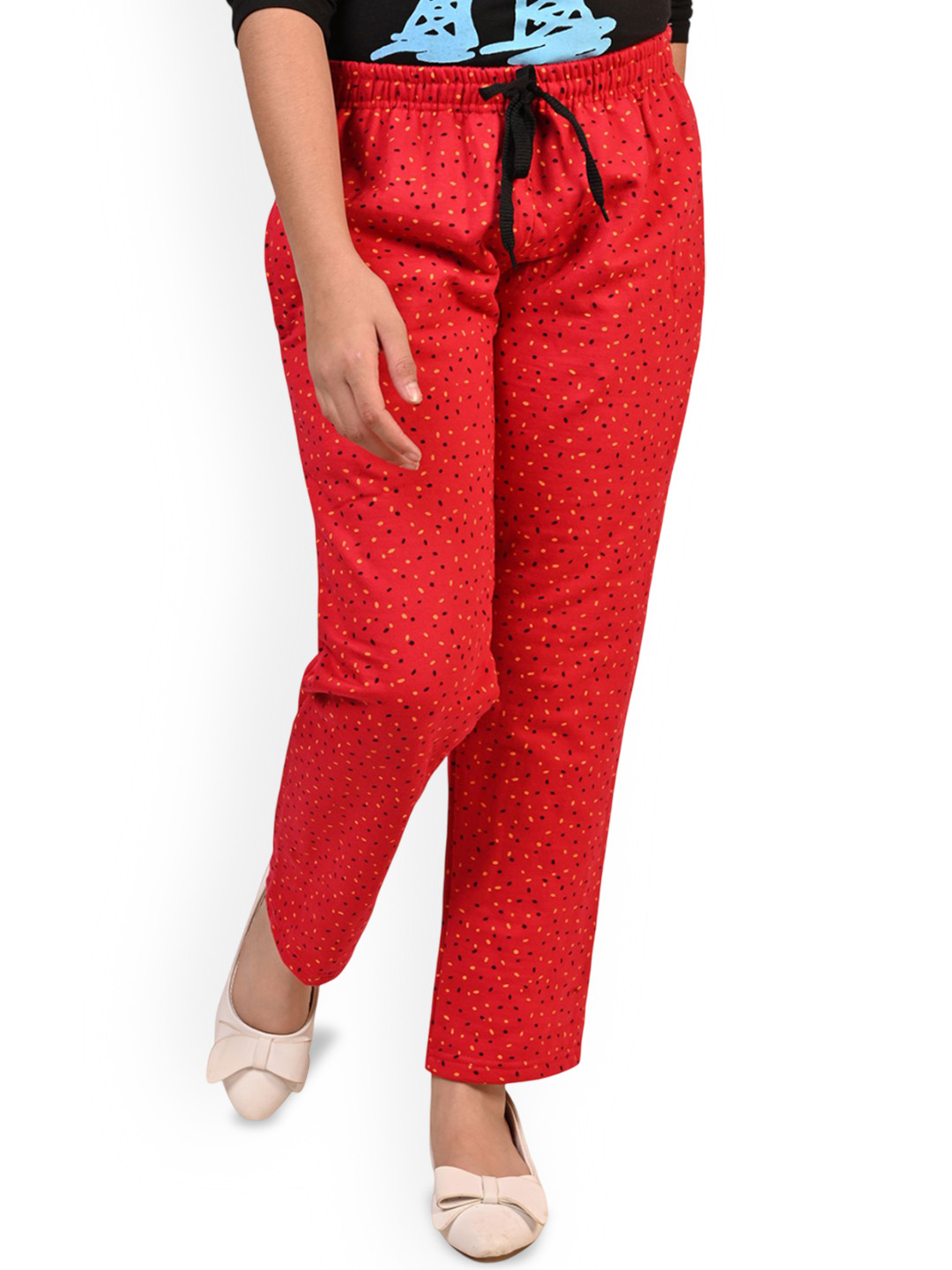 

BAESD Printed Mid-Rise Trouser, Red