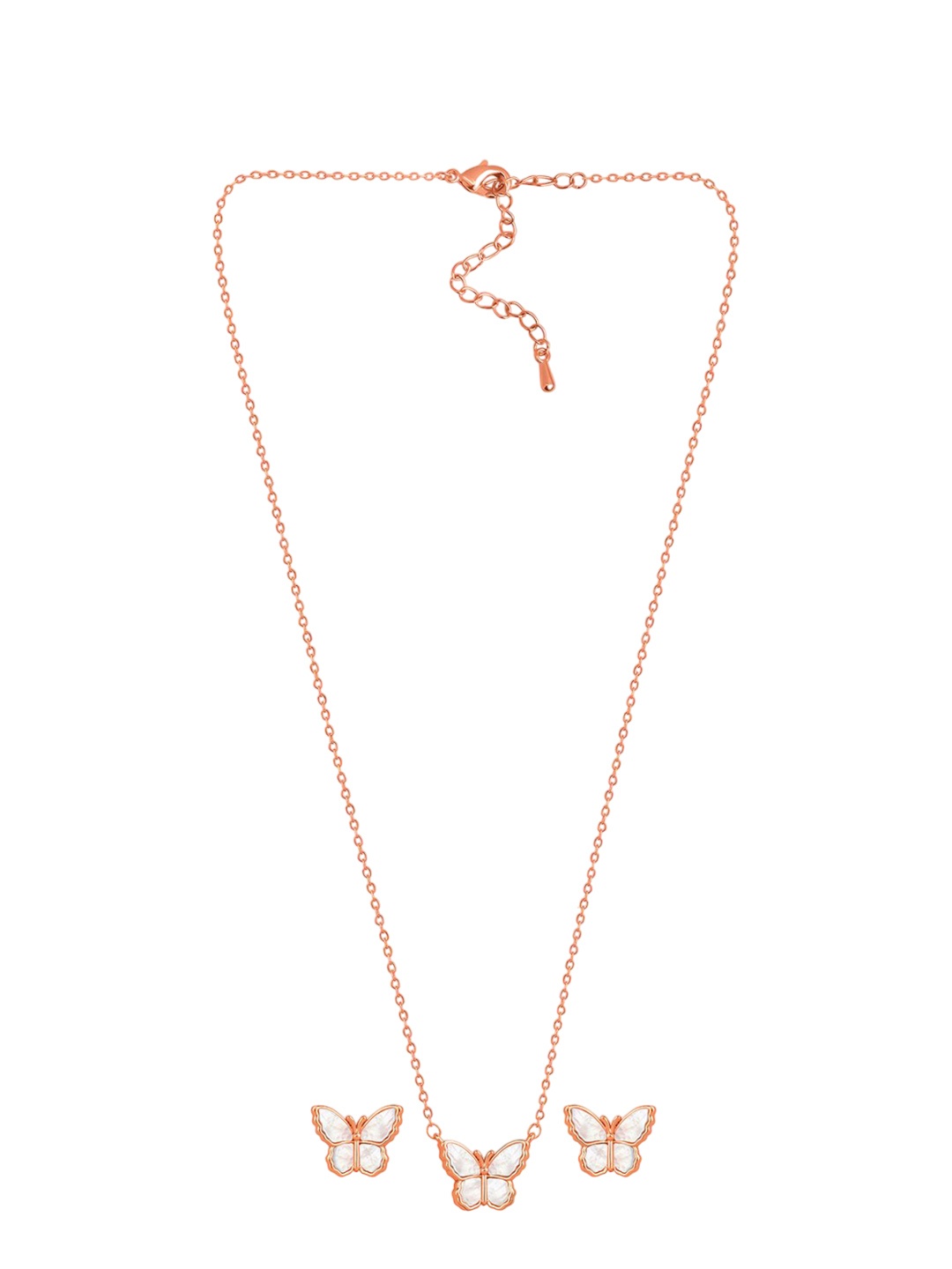 

Peora Rose Gold-Plated Stone Studded Jewellery Set
