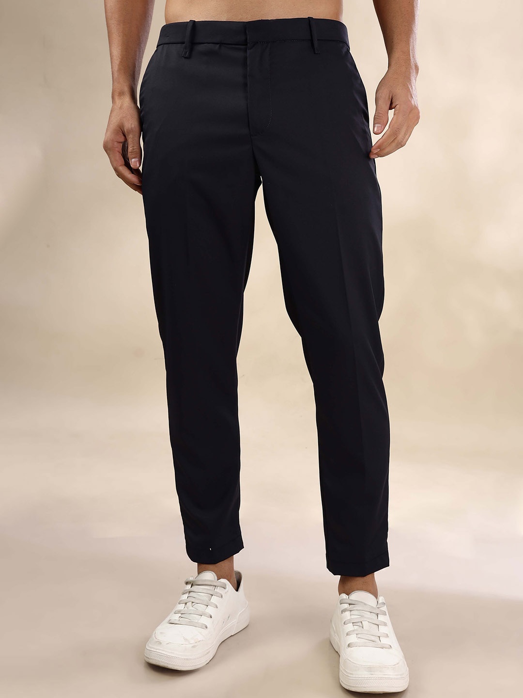 

HERE&NOW Men Slim Fit Trousers, Navy blue