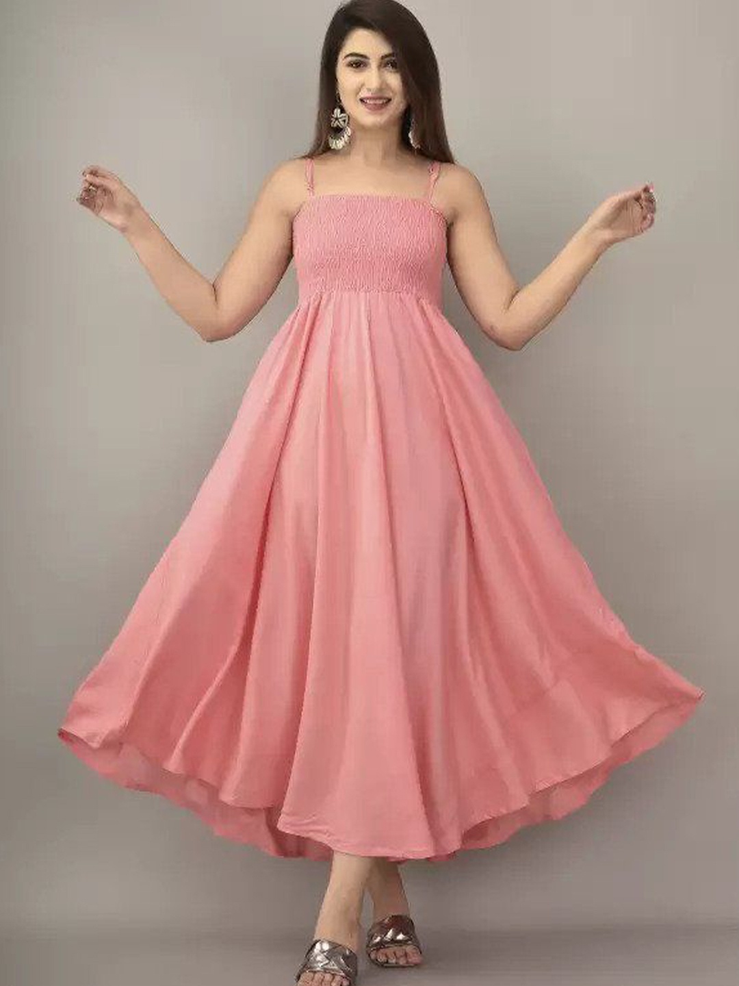 

Aarti Fashion Fit & Flare Maxi Dress, Pink